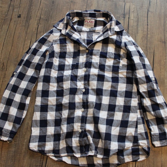 Old Navy Checker Flannel Small - Picture 1 of 4